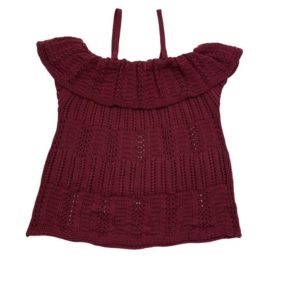 C&V Chelsea & Violet Boho Knit Off The Shoulder Top Women's Size XL